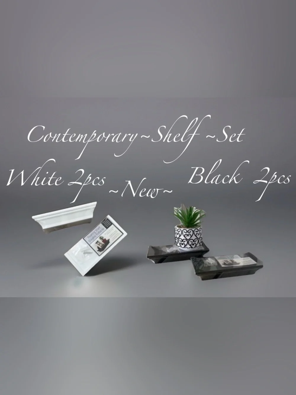 Contemporary Floating Shelf Set 🍃🆕🍃 2pcs Sets: Choose Selection at Checkout